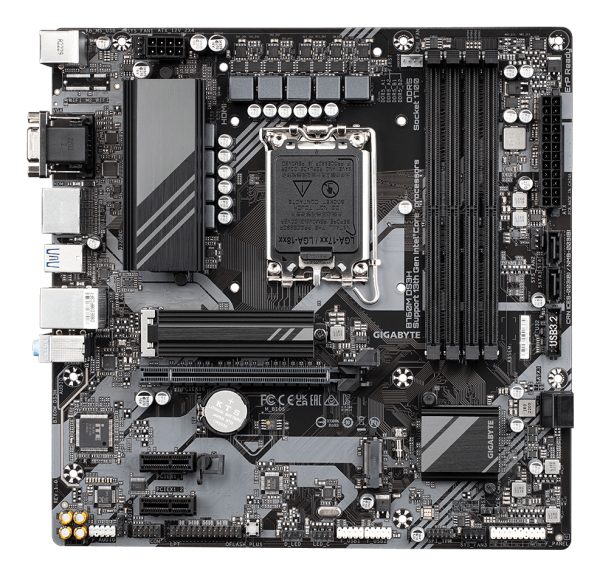 GIGABYTE B760M DS3H Placa Base - Compatible con procesadores Intel Core de 14ª generación, VRM digital de 6+2+1 fases, hasta 7600MHz DDR5 (OC), 2x PCIe 4.0 M.2, LAN 2.5GbE, USB 3.2 Gen - Imagen 3