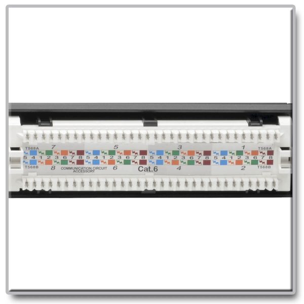 Tripp Lite N252-P24 Panel de Conexiones Cat6 de 24 Puertos – Cumple con PoE+, 110 / Krone, 568A/B, RJ45 Ethernet, Instalación en 1U de Rack - Imagen 2