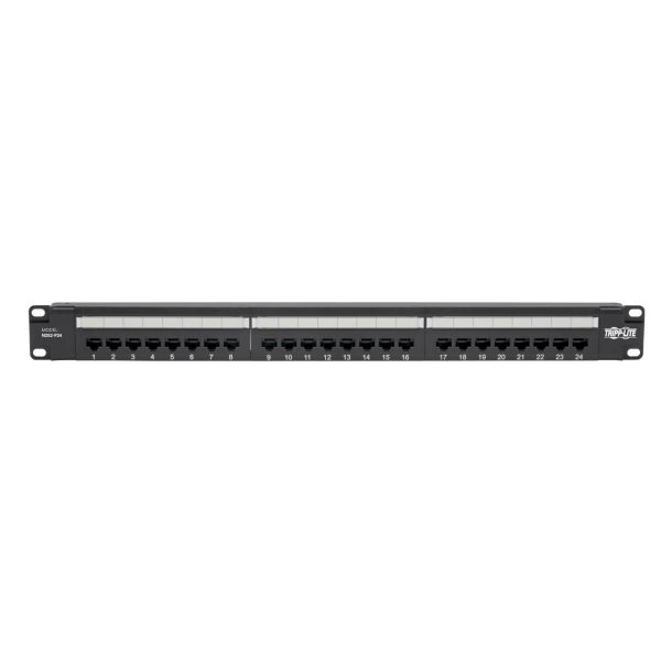 Tripp Lite N252-P24 Panel de Conexiones Cat6 de 24 Puertos – Cumple con PoE+, 110 / Krone, 568A/B, RJ45 Ethernet, Instalación en 1U de Rack - Imagen 3