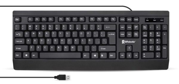 BRobotix 6007181 teclado Universal QWERTY Inglés Negro - Imagen 2