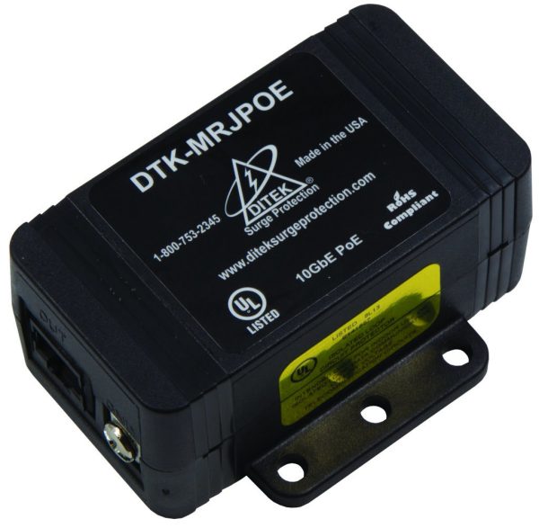 Ditek DTK-MRJPOE supresor de picos Negro 0 salidas AC 60 V - Imagen 2