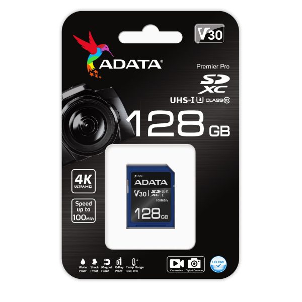 ADATA ASDX128GUI3V30S-R memoria flash 128 GB SDXC UHS-I Clase 10 - Imagen 2