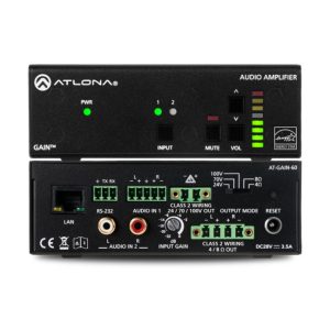 Atlona AT-GAIN-60 amplificador de audio 2.0 canales Hogar Negro
