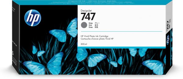 HP Cartucho de tinta gris DesignJet 747 de 300 ml - Imagen 4