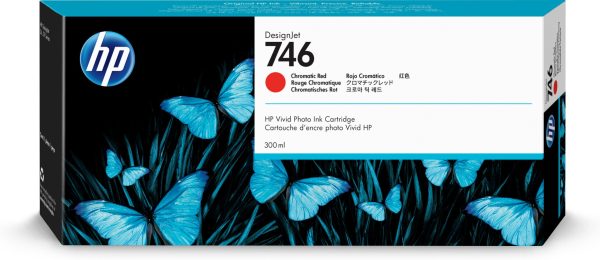 HP Cartucho de tinta roja cromática DesignJet 746 de 300 ml - Imagen 4