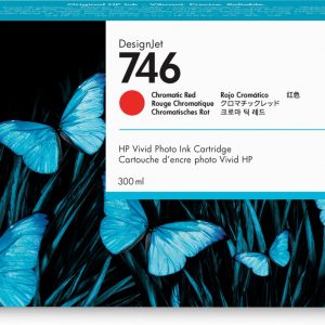 HP Cartucho de tinta roja cromática DesignJet 746 de 300 ml