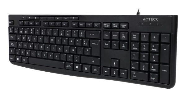 Acteck Inspire Prime TA222 teclado Hogar / Oficina USB QWERTY Español Negro - Imagen 3