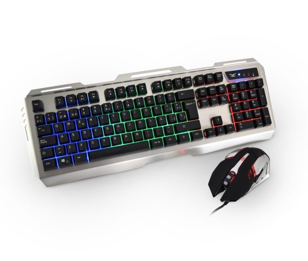 Naceb Technology NA-0911 teclado Ratón incluido Juego USB QWERTY Gris - Imagen 2