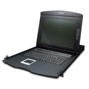 PLANET KVM-210-08M interruptor KVM Montaje en rack Negro