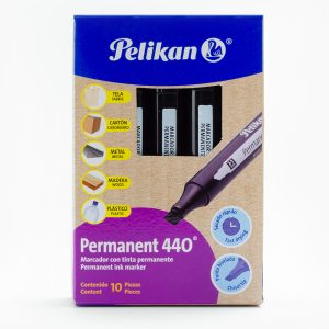 Pelikan 440 Redondo Negro marcador permanente Punta de cincel