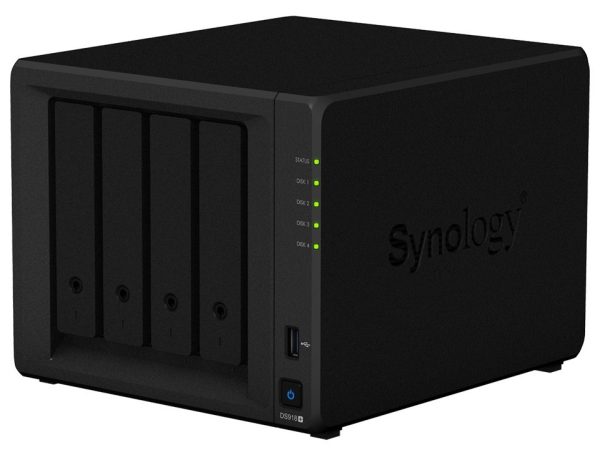 Synology DiskStation DS918+ servidor NAS o de almacenamiento Escritorio Intel® Celeron® J3455 4 GB DDR3L 0 TB DiskStation Manager Negro - Imagen 2