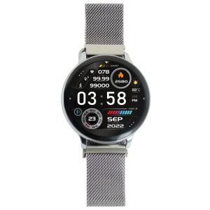 Perfect Choice PC-270140 reloj inteligente y deportivo 3.25 cm (1.28") TFT Digital 240 x 240 Pixeles Pantalla táctil Acero inoxidable