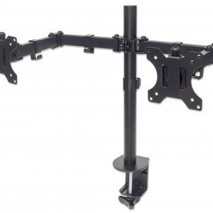 Manhattan Soporte universal para 2 monitores con brazos de doble articulación