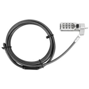 Targus DEFCON cable antirrobo Negro, Acero inoxidable 2 m