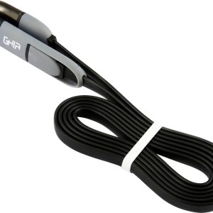 Ghia GAC-097 cable Lightning 1 m Negro, Gris