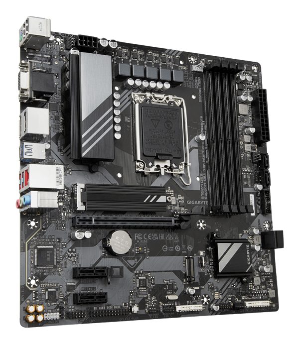 GIGABYTE B760M DS3H Placa Base - Compatible con procesadores Intel Core de 14ª generación, VRM digital de 6+2+1 fases, hasta 7600MHz DDR5 (OC), 2x PCIe 4.0 M.2, LAN 2.5GbE, USB 3.2 Gen - Imagen 2