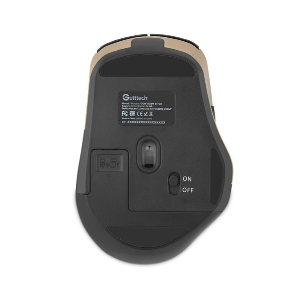 Getttech GGM-STDBW-01-GD ratón Oficina Diestro RF inalámbrico + bluetooth 7200 DPI - Imagen 3