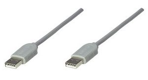 Manhattan 317887 cable USB 1.8 m USB A Gris