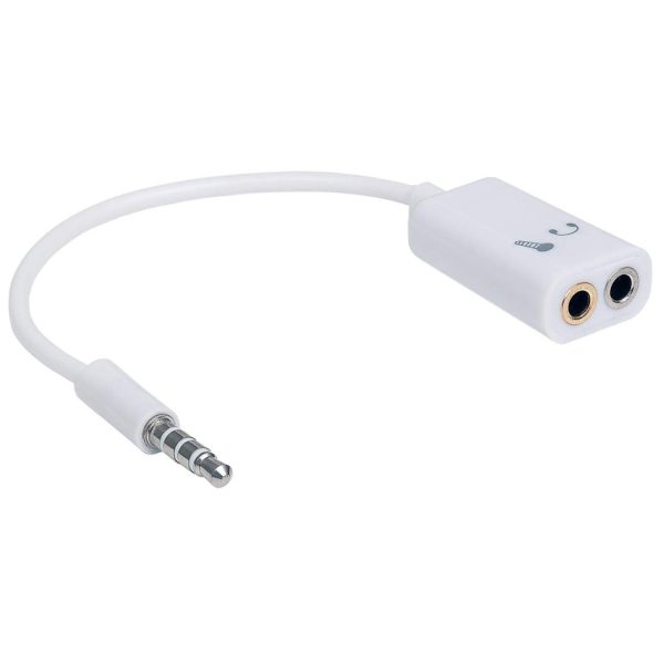 Manhattan Adaptador Audio Estéreo 3.5 mm 2 a1 para Micrófono Y Audífonos - Imagen 2