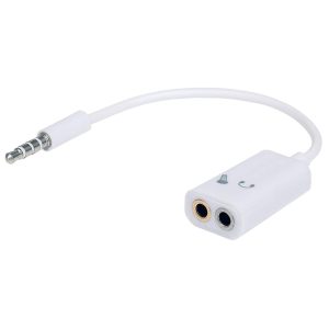 Manhattan Adaptador Audio Estéreo 3.5 mm 2 a1 para Micrófono Y Audífonos