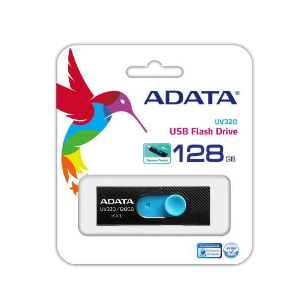 ADATA UV320 unidad flash USB 128 GB USB tipo A 3.2 Gen 1 (3.1 Gen 1) Negro, Azul - Imagen 3