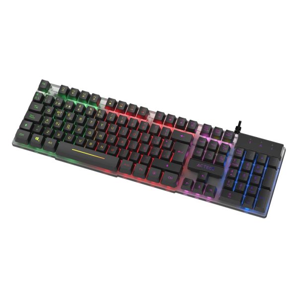Acteck Led Aurean II TA220G teclado Juego USB Negro - Imagen 2