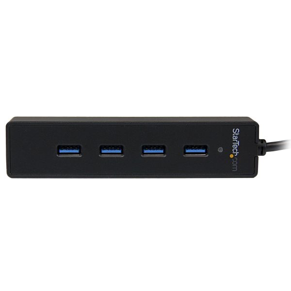StarTech.com Adaptador Concentrador Hub USB 3.0 (5Gbps) Super Speed Portátil de 4 Puertos Salidas - Negro - Imagen 2