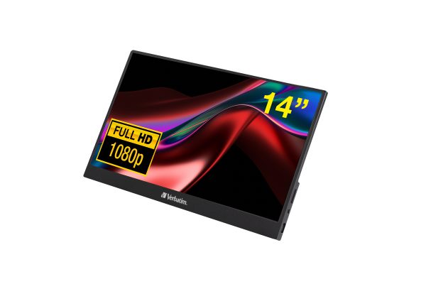 Verbatim 49590 monitor de computadora 35.6 cm (14") 1920 x 1080 Pixeles Full HD LCD Negro