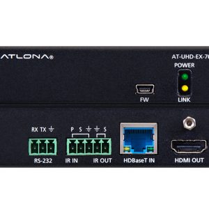 Atlona AT-UHD-EX-70C-RX extensor de audio/video Receptor AV Negro