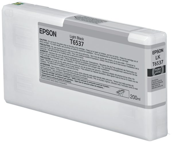 Epson T6537 Light Black Ink Cartridge (200ml) cartucho de tinta 1 pieza(s) Original Negro claro
