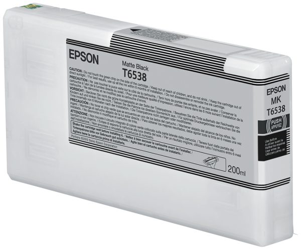 Epson T6538 Matte Black Ink Cartridge (200ml) cartucho de tinta 1 pieza(s) Original Negro mate - Imagen 4