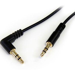 StarTech.com Cable Delgado de 91cm de Audio Estéreo Mini Jack de 3.5mm en Ángulo Derecho Macho a Macho