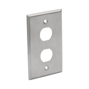Tripp Lite N206-FP02-IND Placa Frontal de Ancho Sencillo de 2 Puertos, Acero Inoxidable, Grado Industrial, IP44, TAA