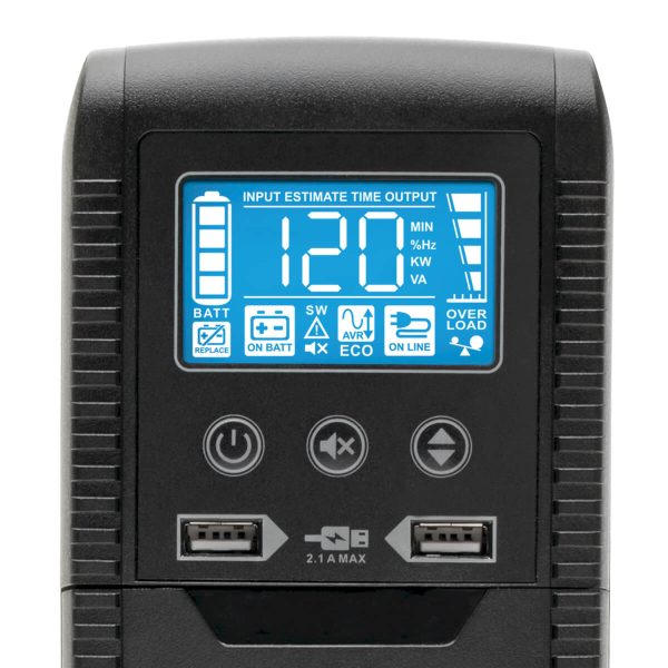 Tripp Lite ECO1300LCD UPS No Break Interactivo con USB y 10 Tomacorrientes - 120V, 1300VA, 720W, 50Hz / 60Hz, AVR, Serie ECO, ENERGY STAR - Imagen 4