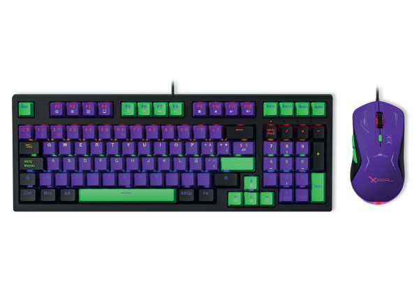XZEAL XZPKT1MV teclado Ratón incluido Juego USB QWERTY Inglés Negro, Verde, Púrpura - Imagen 2