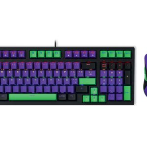 XZEAL XZPKT1MV teclado Ratón incluido Juego USB QWERTY Inglés Negro, Verde, Púrpura