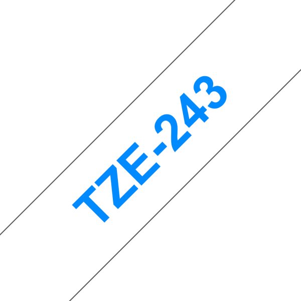 Brother TZE-243 cinta para impresora de etiquetas Azul sobre blanco - Imagen 4
