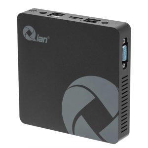 Qian QII-07C46-KW PC/estaciòn de trabajo Intel® Celeron® N N3350 4 GB LPDDR3-SDRAM 64 GB eMMC Windows 10 Pro Mini PC Negro