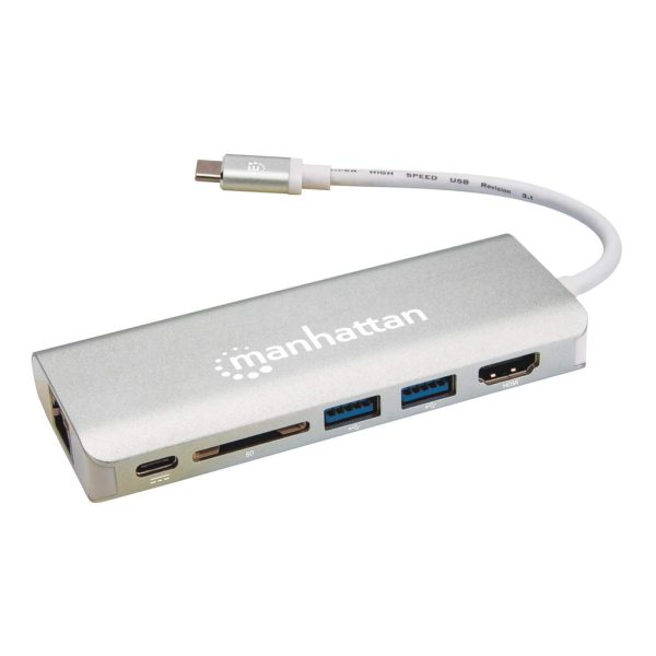 Manhattan Docking Station multiplicador de puertos USB Tipo-C 6 en 1