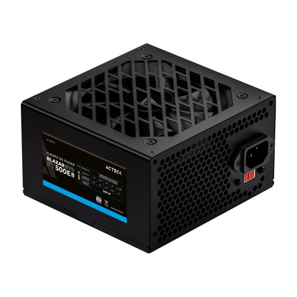 Acteck Blazar Evo FT500E unidad de fuente de alimentación 500 W 20+4 pin ATX ATX Negro - Imagen 3