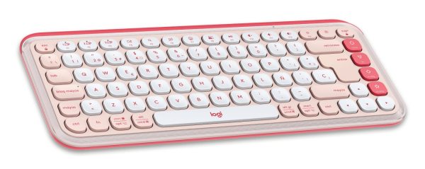 Logitech 920-013053 teclado Ratón incluido Universal Bluetooth QWERTY Español Rosa, Blanco - Imagen 3