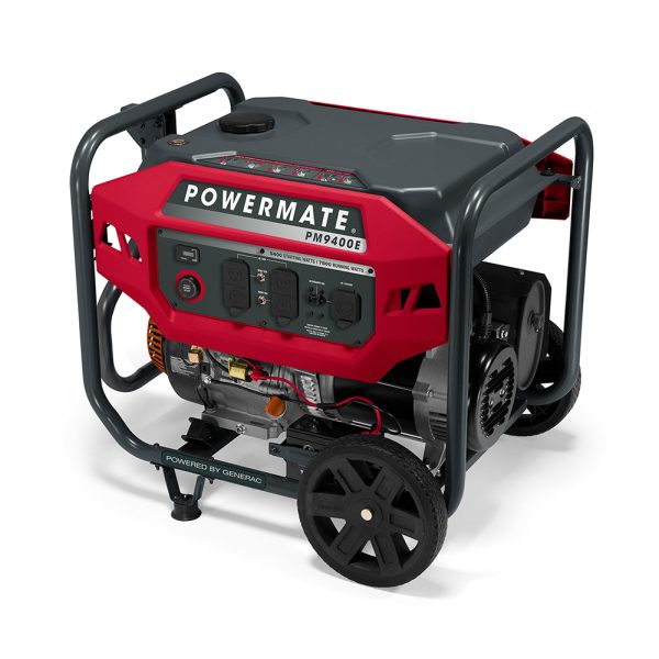 Powermate PM9400E generador a motor 7500 W 30.3 L Rojo, Negro - Imagen 3