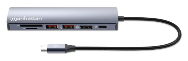 Manhattan Estación Docking USB-C con lector de tarjetas, 7 en 1 - Imagen 4