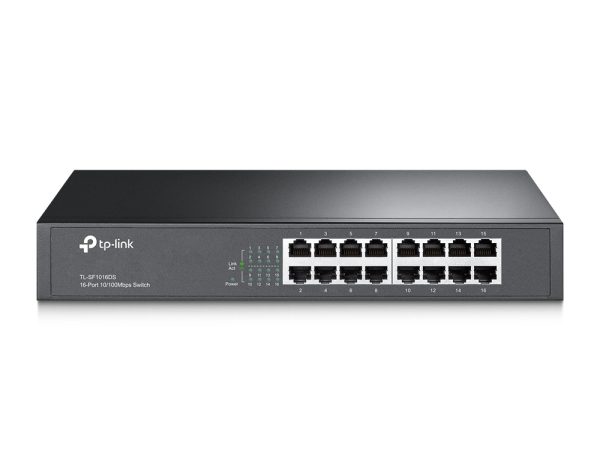 TP-Link TL-SF1016DS dispositivo de redes No administrado Fast Ethernet (10/100) 1U Negro