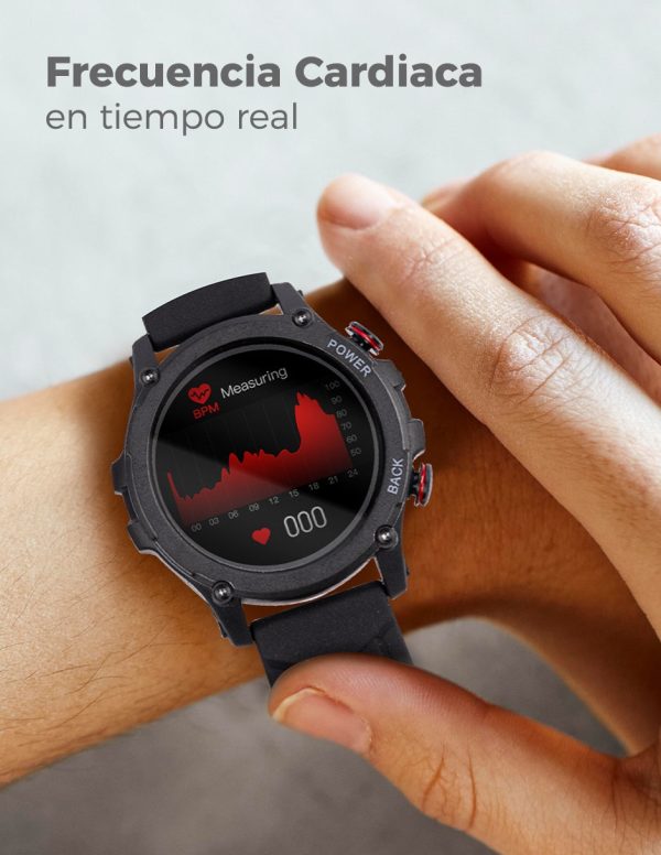 TechZone TZSW04 reloj inteligente y deportivo 3.35 cm (1.32") IPS 50 mm Digital 360 x 360 Pixeles Negro - Imagen 4