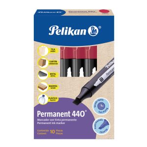 Pelikan 440 Redondo Rojo marcador permanente Punta de cincel