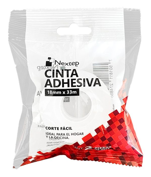 Nextep NE-607T cinta adhesiva de papelería o oficina 33 m Blanco 2 pieza(s) - Imagen 3