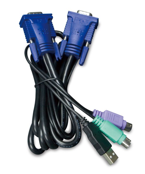 PLANET KVM-KC1-5 cable para video, teclado o ratón (KVM) Negro, Azul 5 m - Imagen 2