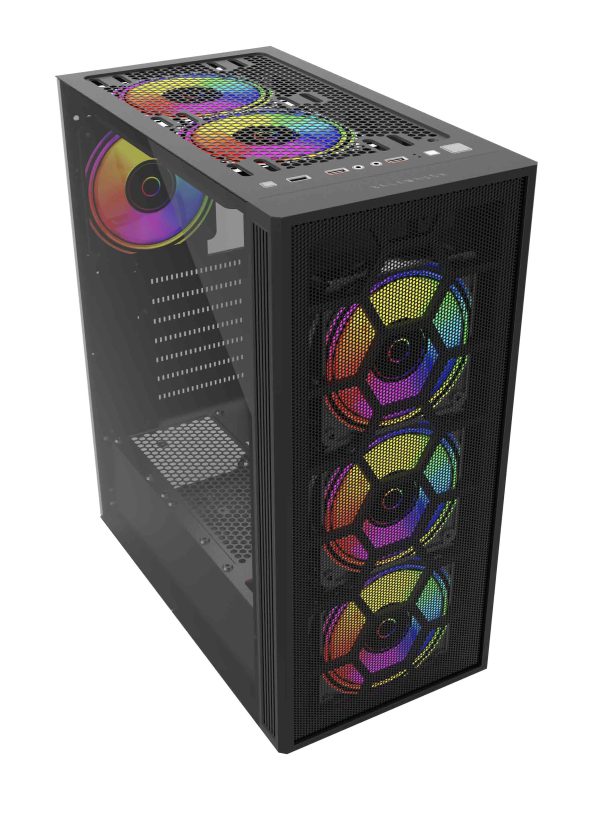 Balam Rush Dragonfly Mesh GM740 Midi Tower Negro - Imagen 4