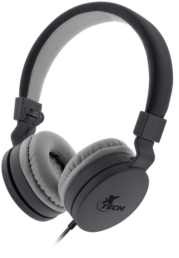 Xtech XTH-340 audífono y auriculare Auriculares Alámbrico Diadema Llamadas/Música Negro, Gris - Imagen 2